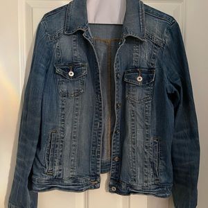 INC International Concepts denim jacket: L